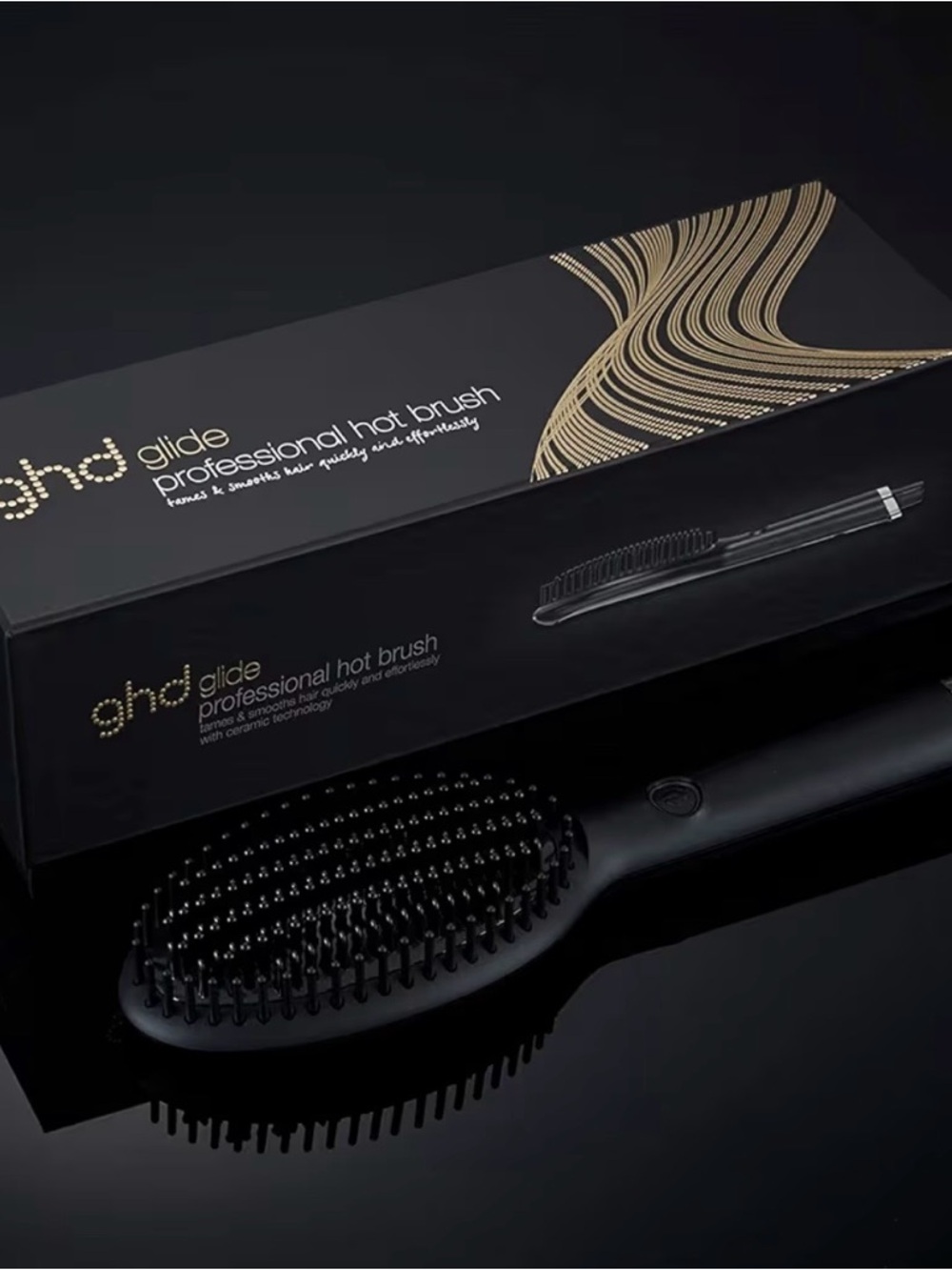 ghd Black and Silver Heated Styling Brush
